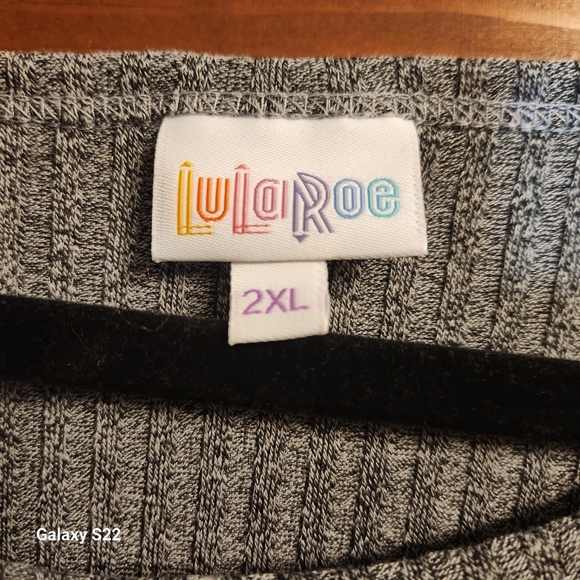 LulaRoe Debbie Sheath Gray Long Sleeve Knit Dress NWT 2XL - Picture 4 of 10